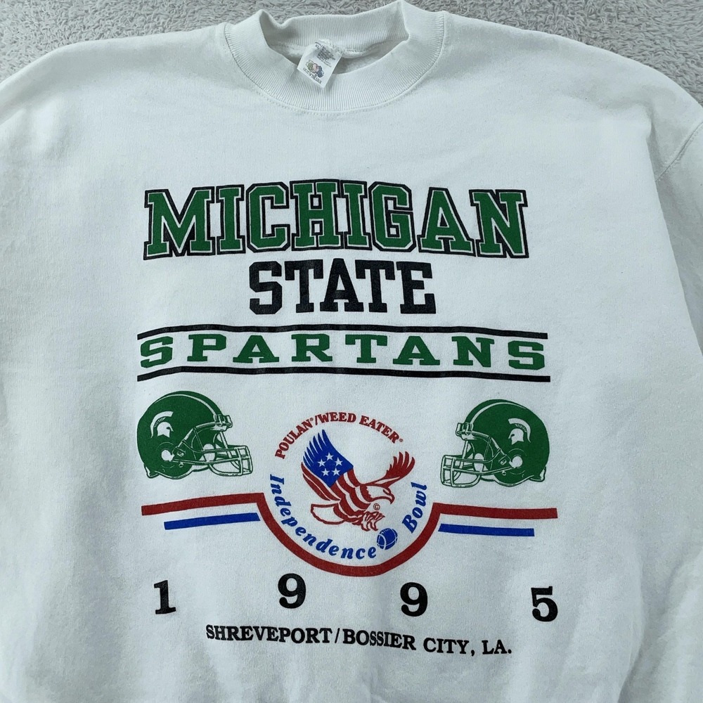 Vintage 1995 Michigan State Spartans Sweatshirt Large NCAA Football University